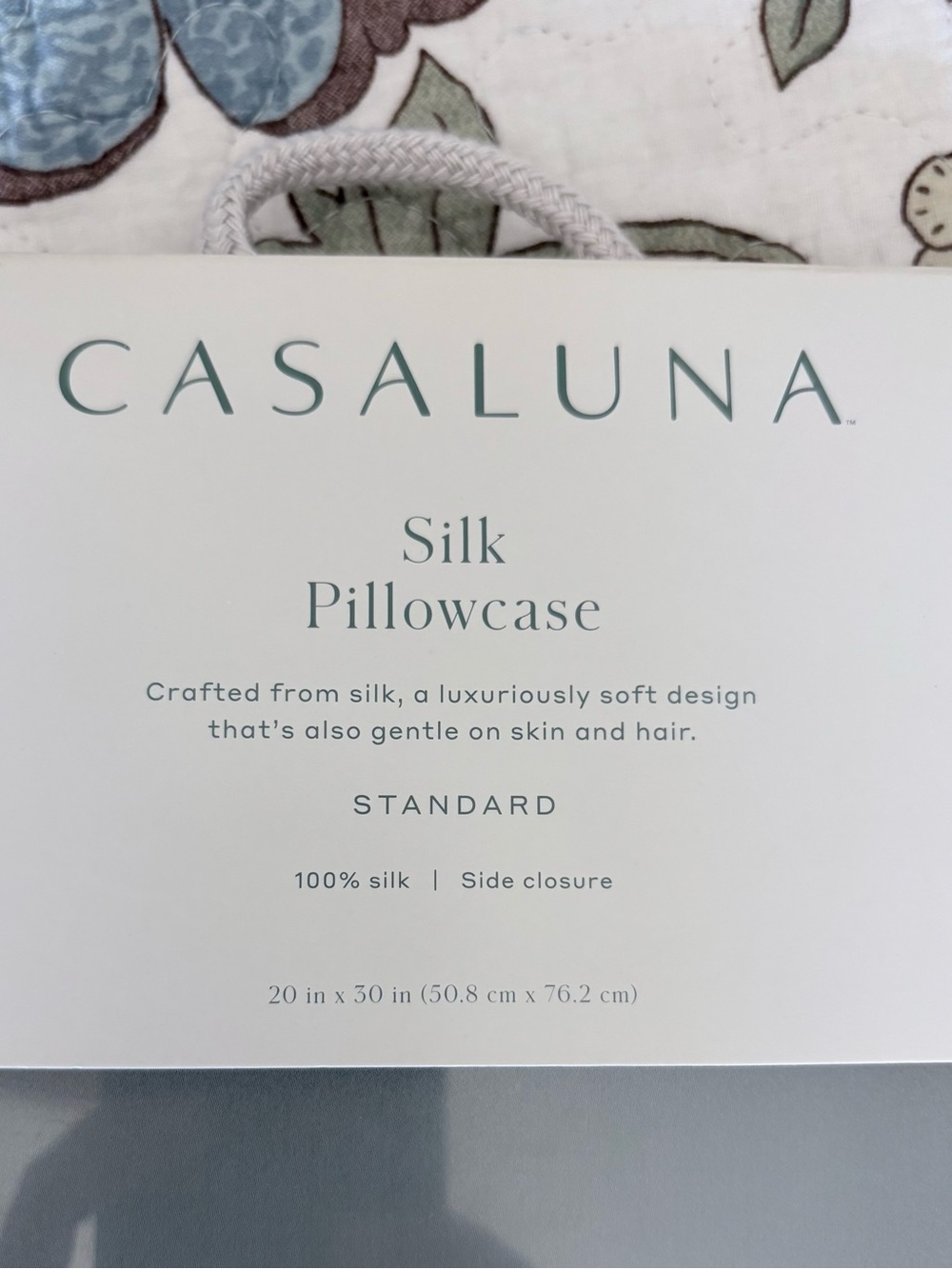 NWT CASALUNA 100% Silk Pillowcase | Standard Size | Green - Picture 3 of 3